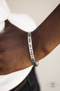 Paparazzi ~ She Believed She Could ~ Silver Cuff Bracelet (Life of the Party Exclusive)