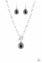Load image into Gallery viewer, Paparazzi ~ Sheen Queen ~ Black Toggle Necklace Set