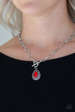 Load image into Gallery viewer, Paparazzi ~ Sheen Queen ~ Red Toggle Necklace Set