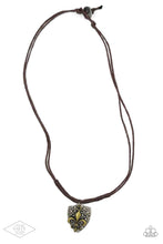 Load image into Gallery viewer, Paparazzi ~ Shielded Simplicity ~  Men&#39;s Brass Urban Necklace (Life of the Party Exclusive)
