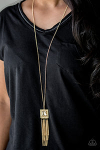 Paparazzi ~ Shimmer Sensei ~ Gold Pendant Necklace Set