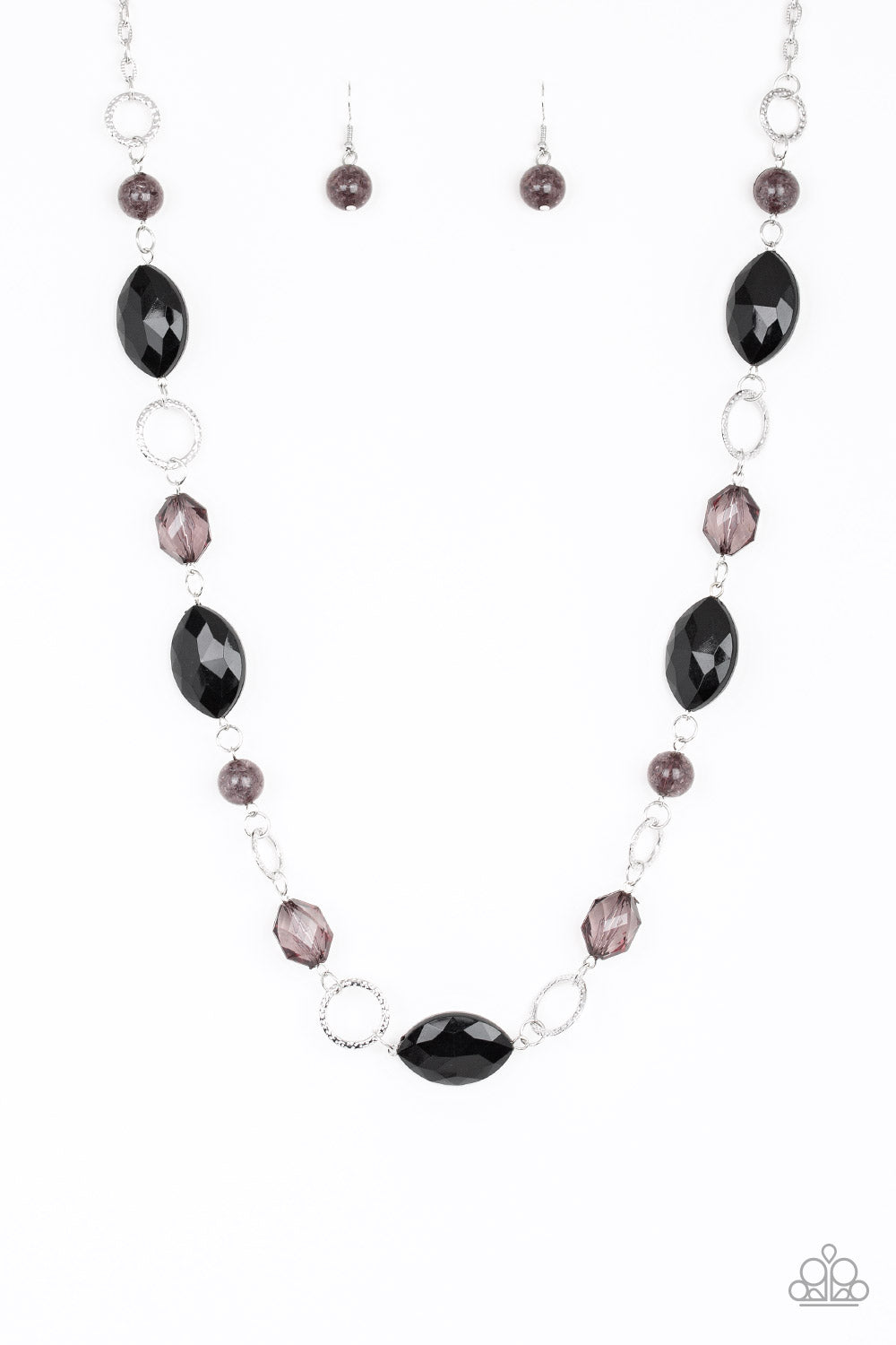 Paparazzi ~ Shimmer Simmer ~ Black Necklace Set
