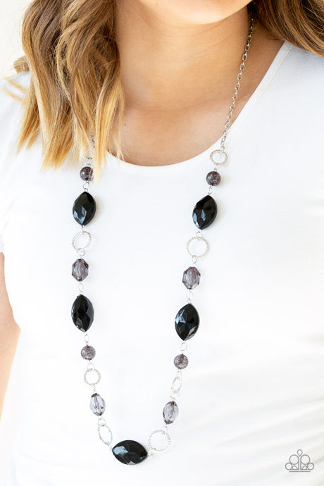 Paparazzi ~ Shimmer Simmer ~ Black Necklace Set