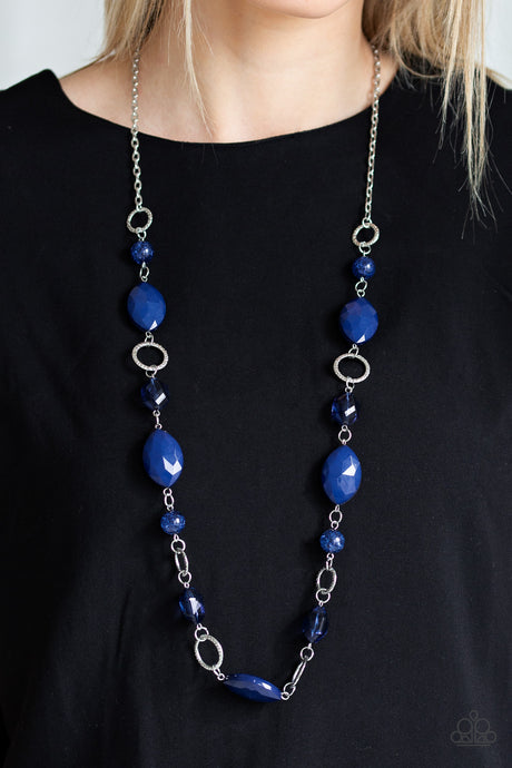 Paparazzi ~ Shimmer Simmer ~ Blue Necklace Set