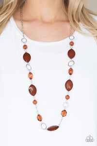 Paparazzi ~ Shimmer Simmer ~ Brown Necklace Set
