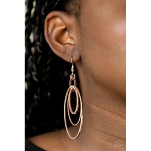 Paparazzi - Shimmer Surge - Rose Gold Earring - Klassy Jewelz Boutique