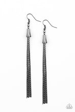 Load image into Gallery viewer, Paparazzi - Shimmery Streamers - Black Earrings (Life of the Party Exclusive)
