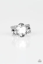 Load image into Gallery viewer, Paparazzi ~ Shine Bright Like A Diamond ~ White Ring with Stretchy Band (Life of the Party Exclusive)