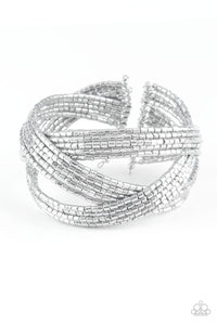 Paparazzi ~ Shooting Stars ~ Silver Seed Beads Cuff Bracelet