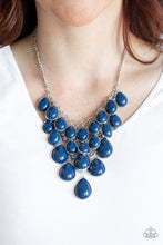 Load image into Gallery viewer, Paparazzi ~ Shop Til You TEARDROP ~ Blue Necklace Set