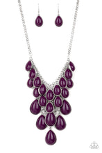 Load image into Gallery viewer, Paparazzi ~ Shop Til You TEARDROP ~ Purple Necklace Set
