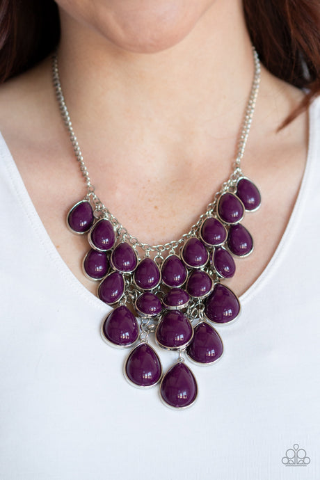 Paparazzi ~ Shop Til You TEARDROP ~ Purple Necklace Set