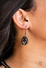 Load image into Gallery viewer, Paparazzi ~ Show-Stopping Shimmer ~ Black Gunmetal Necklace Set (Life of the Party Exclusive)