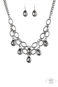 Paparazzi - Show-Stopping Shimmer - White Necklace - Klassy Jewelz Boutique