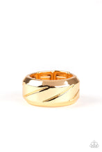 Load image into Gallery viewer, Paparazzi ~ Sideswiped ~ Men&#39;s Gold Ring with Stretchy Band