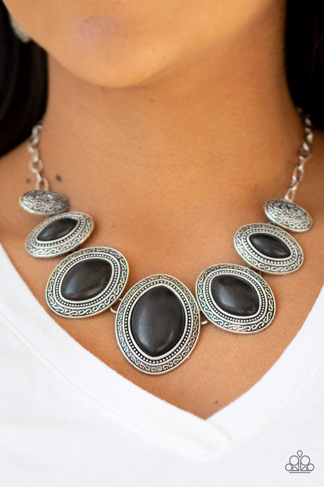 Paparazzi ~ Sierra Serenity ~ Black Necklace Set