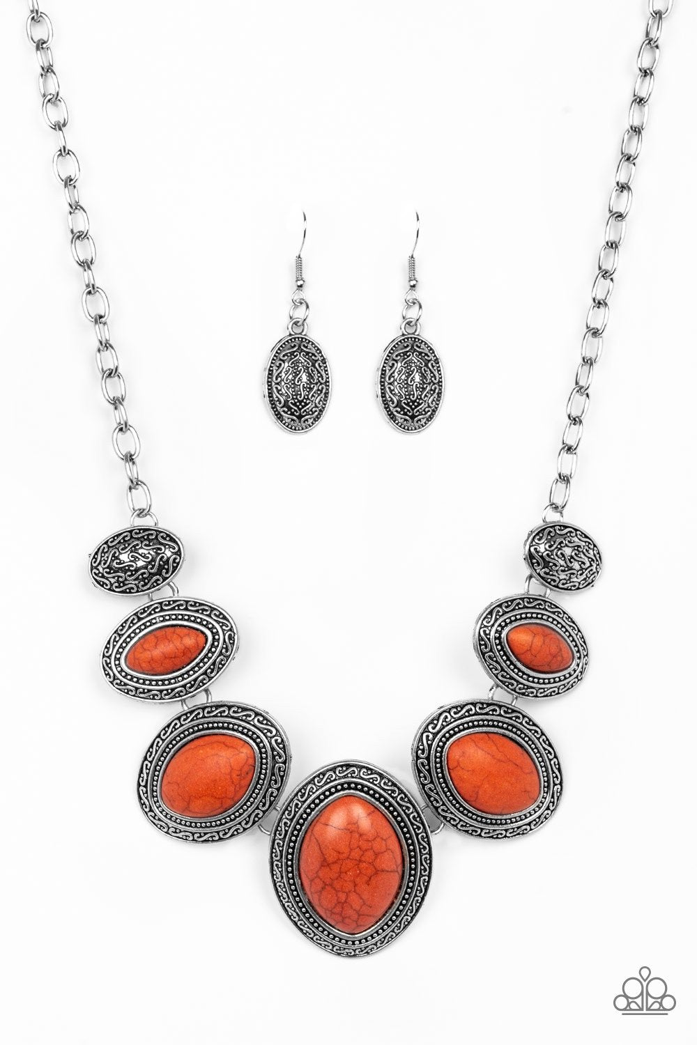 Paparazzi ~ Sierra Serenity ~ Orange Necklace Set