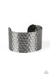 Paparazzi ~ Simmering Shimmer ~ Black/Gunmetal Cuff Bracelet