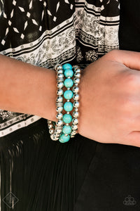 Paparazzi ~ Simply Santa Fe ~ Fashion Fix Complete Trend Blend ~ Blue/Turquoise Necklace Set