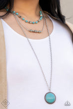 Load image into Gallery viewer, Paparazzi ~ Simply Santa Fe ~ Fashion Fix Complete Trend Blend ~ Turquoise Blue and Silver Necklace Set