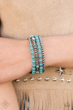 Load image into Gallery viewer, Paparazzi ~ Simply Santa Fe ~ Fashion Fix Complete Trend Blend ~ Turquoise Blue and Silver Necklace Set