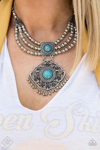 Paparazzi ~ Simply Santa Fe ~ Fashion Fix Complete Trend Blend ~ Blue Turquoise Necklace Set