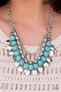 Paparazzi ~ Simply Santa Fe ~ Fashion Fix Complete Trend Blend ~ Blue/Turquoise Necklace Set