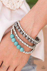 Paparazzi ~ Simply Santa Fe ~ Fashion Fix Complete Trend Blend ~ Blue/Turquoise Necklace Set