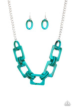 Load image into Gallery viewer, Paparazzi ~ Sizzle Sizzle ~ Blue Acrylic Necklace Set