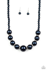 Paparazzi ~ SoHo Socialite ~ Blue Pearl Necklace Set