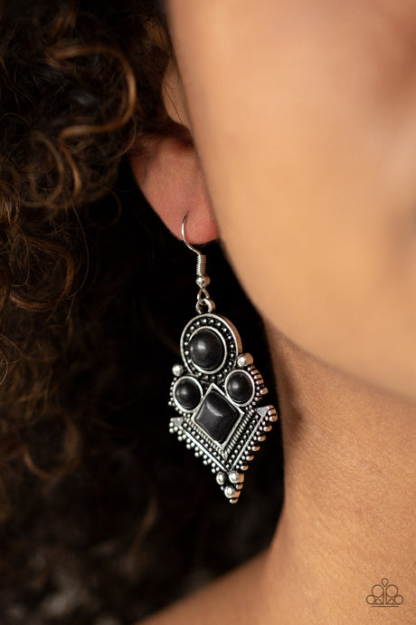 Paparazzi ~ So Sonoran ~ Black Earrings