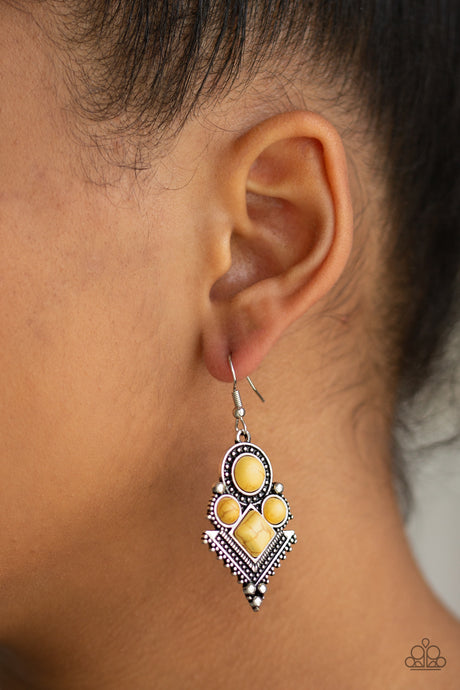 Paparazzi ~ So Sonoran ~ Yellow Earrings
