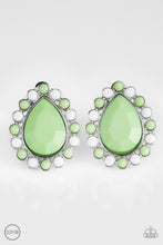 Load image into Gallery viewer, Paparazzi ~ So Spring Season ~ Green Clip-On Earrings