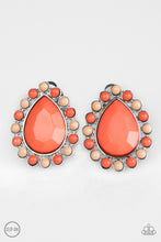 Load image into Gallery viewer, Paparazzi ~ So Spring Season ~ Orange Clip-On Earrings - Klassy Jewelz Boutique
