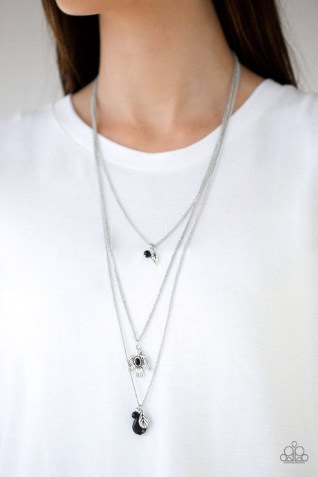 Paparazzi ~ Soar With The Eagles ~ Black Necklace Set