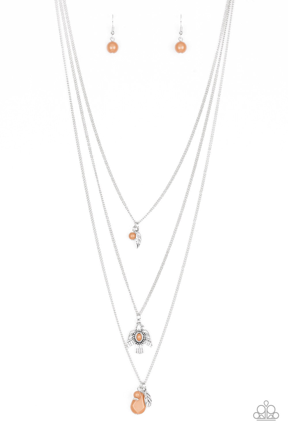 Paparazzi ~ Soar With The Eagles ~ Brown Necklace Set