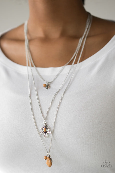 Paparazzi ~ Soar With The Eagles ~ Brown Necklace Set