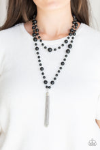 Load image into Gallery viewer, Paparazzi ~ Social Hour ~ Black Beaded Necklace Set
