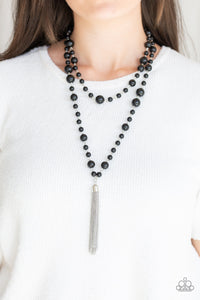 Paparazzi ~ Social Hour ~ Black Beaded Necklace Set