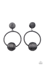 Load image into Gallery viewer, Paparazzi ~ Social Sphere ~ Black Gunmetal Post Earrings (Life of the Party Exclusive)