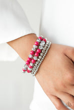 Load image into Gallery viewer, Paparazzi ~ Socialize ~ Pink Bracelet