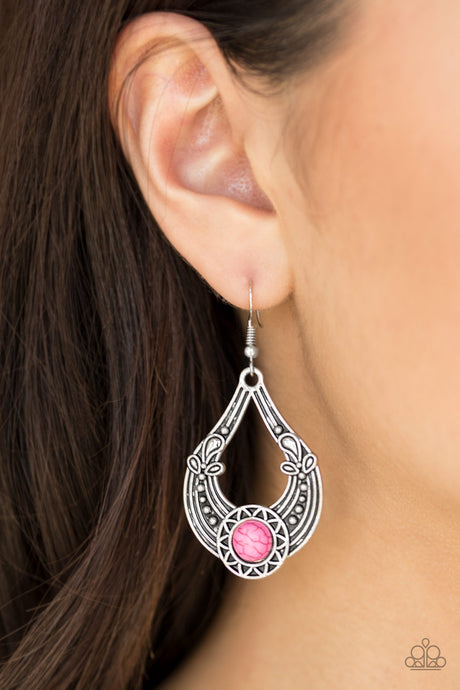Paparazzi ~ Sol Sonata ~ Pink Earrings