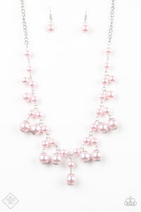 Paparazzi ~ Soon To Be Mrs. ~ Pink Pearl Necklace Set (Fashion Fix Exclusive)