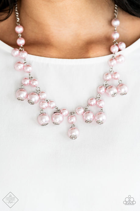 Paparazzi ~ Soon To Be Mrs. ~ Pink Pearl Necklace Set (Fashion Fix Exclusive)
