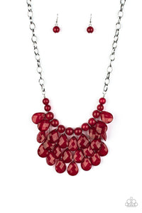 Paparazzi ~ Sorry To Burst Your Bubble ~ Red Necklace Set