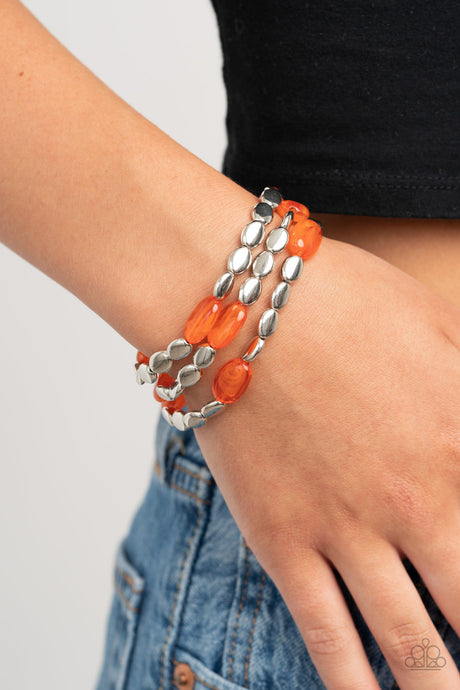 Paparazzi ~ Sorry to Burst Your BAUBLE ~ Orange Bracelet