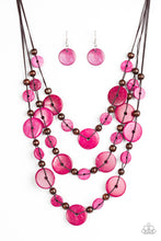 Load image into Gallery viewer, Paparazzi ~ South Beach Summer ~ Pink Wooden Bead Necklace Set