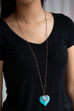 Load image into Gallery viewer, Paparazzi ~ Southern Heart ~ Copper and Turquoise Necklace Set