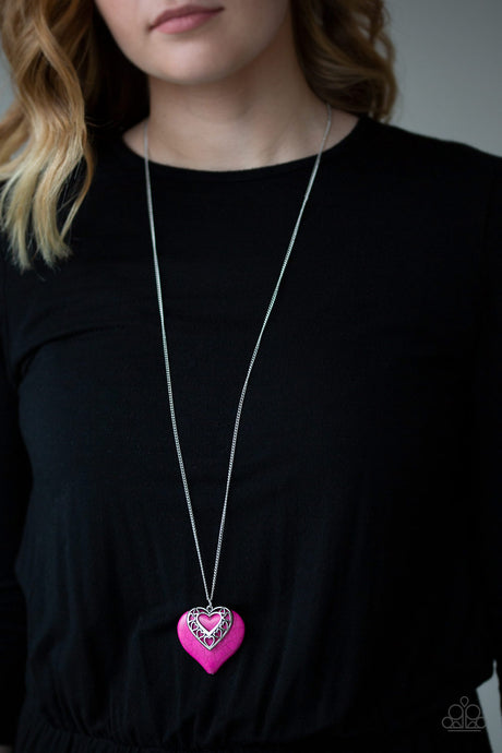 Paparazzi ~ Southern Heart ~ Pink Heart  Necklace Set