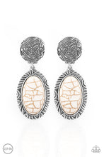 Load image into Gallery viewer, Paparazzi ~ Southern Impressions ~ White Clip-On Earrings